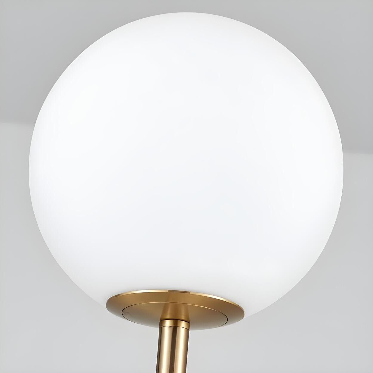 2-Light Globe and Floral Shade Modern Floor Lamp