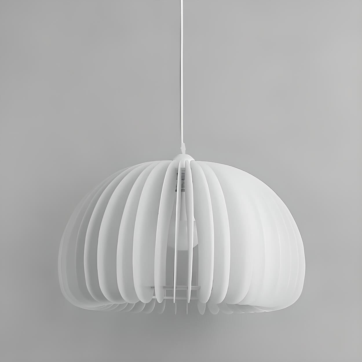 3-Light Modern White Pumpkin Island Pendant Light