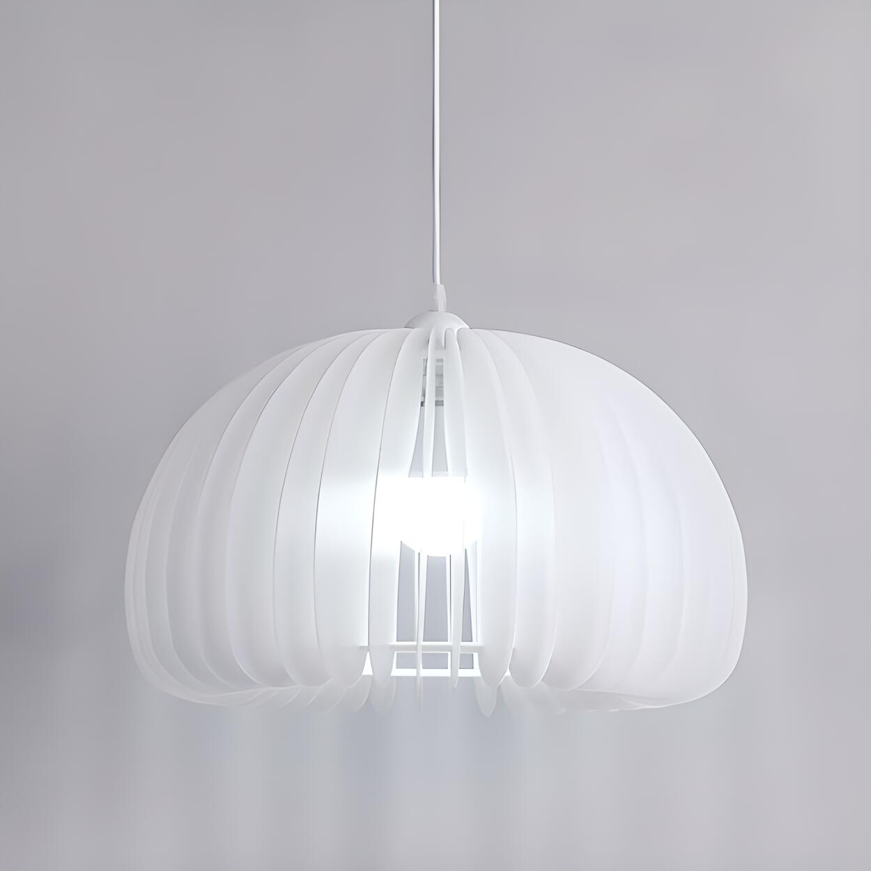 3-Light Modern White Pumpkin Island Pendant Light