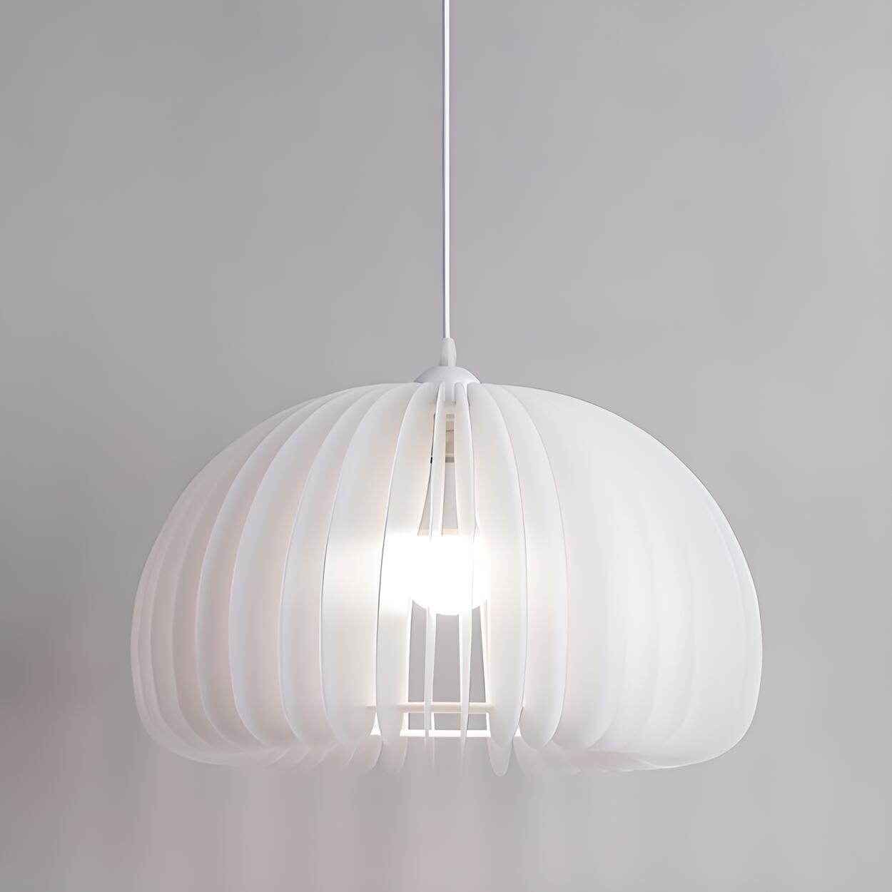 3-Light Modern White Pumpkin Island Pendant Light