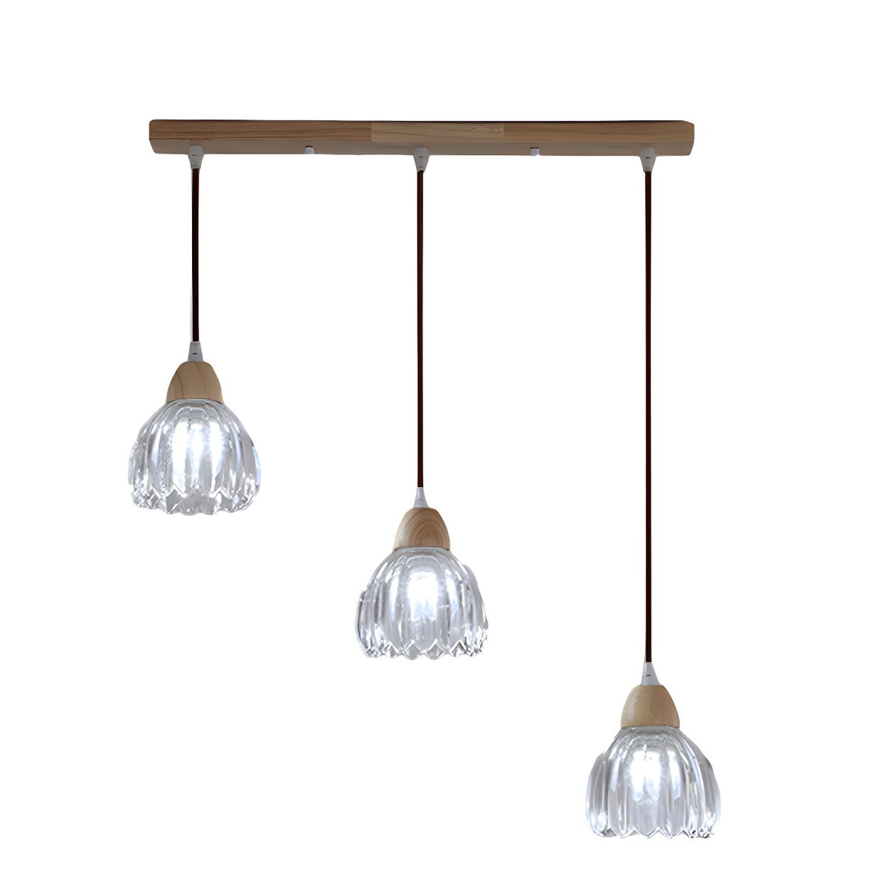 3-Light Scandinavian Flower Island Pendant Light