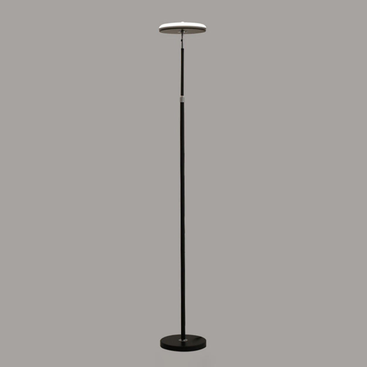 Adjustable Minimalist White Disc LED Floor Lamp