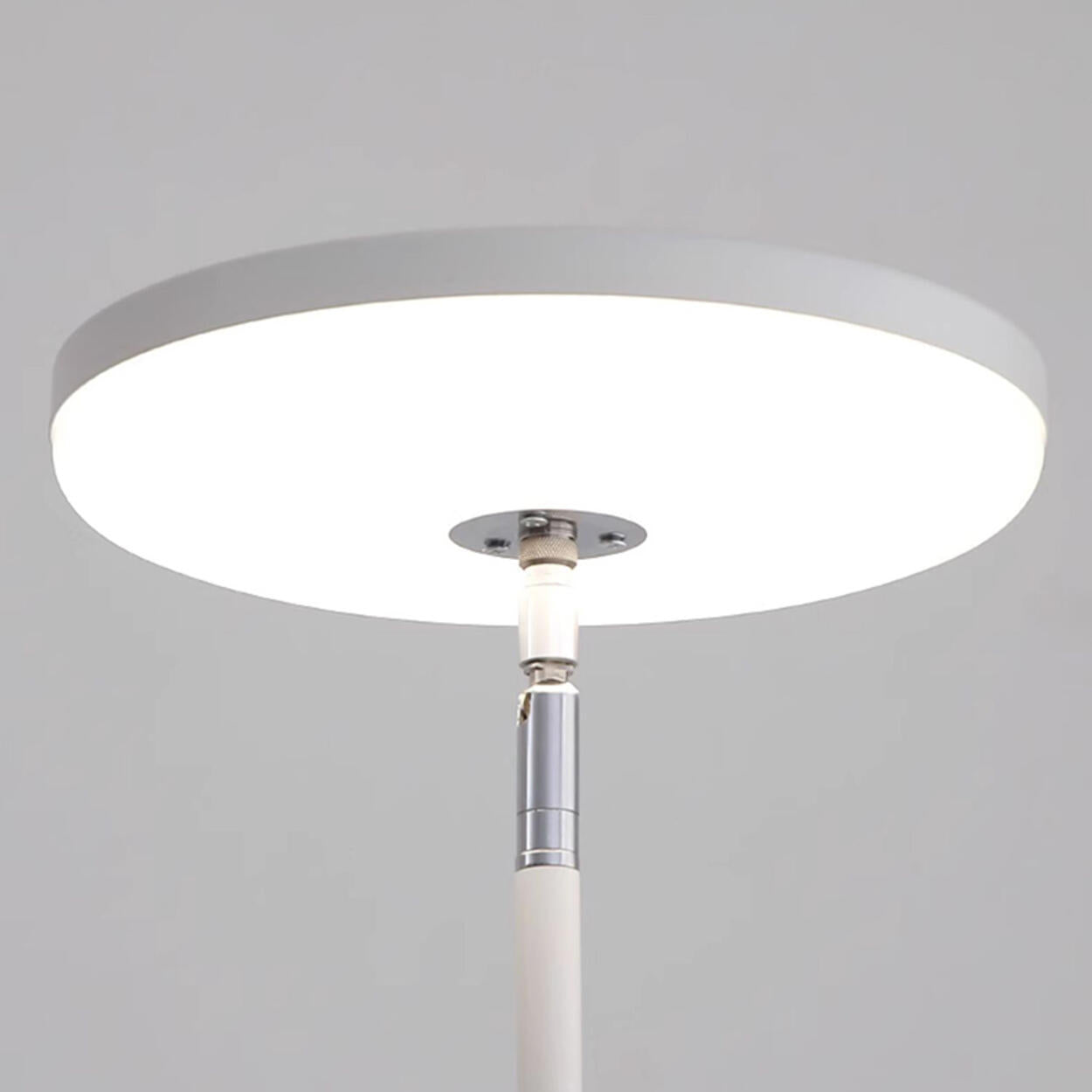 Adjustable Minimalist White Disc LED Floor Lamp