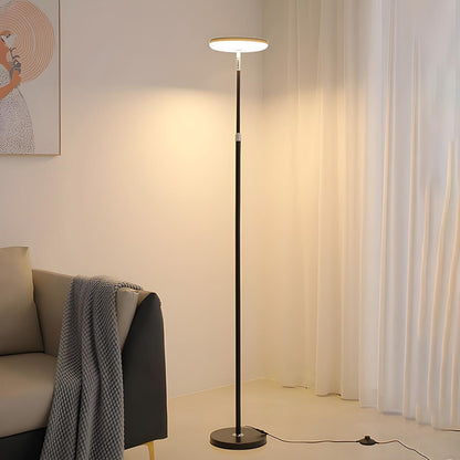 Adjustable Minimalist White Disc LED Floor Lamp