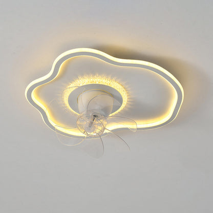 Artistic Cloud-Shaped Ceiling Fan with LED Lighting