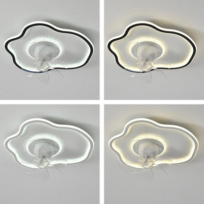 Artistic Cloud-Shaped Ceiling Fan with LED Lighting