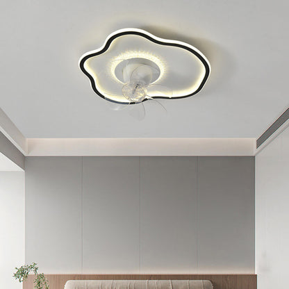 Artistic Cloud-Shaped Ceiling Fan with LED Lighting