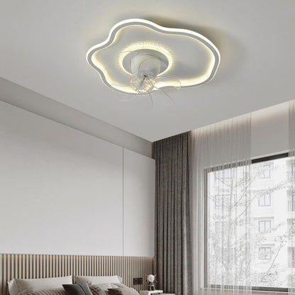 Artistic Cloud-Shaped Ceiling Fan with LED Lighting