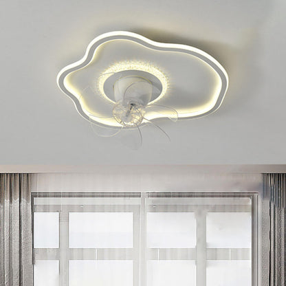 Artistic Cloud-Shaped Ceiling Fan with LED Lighting