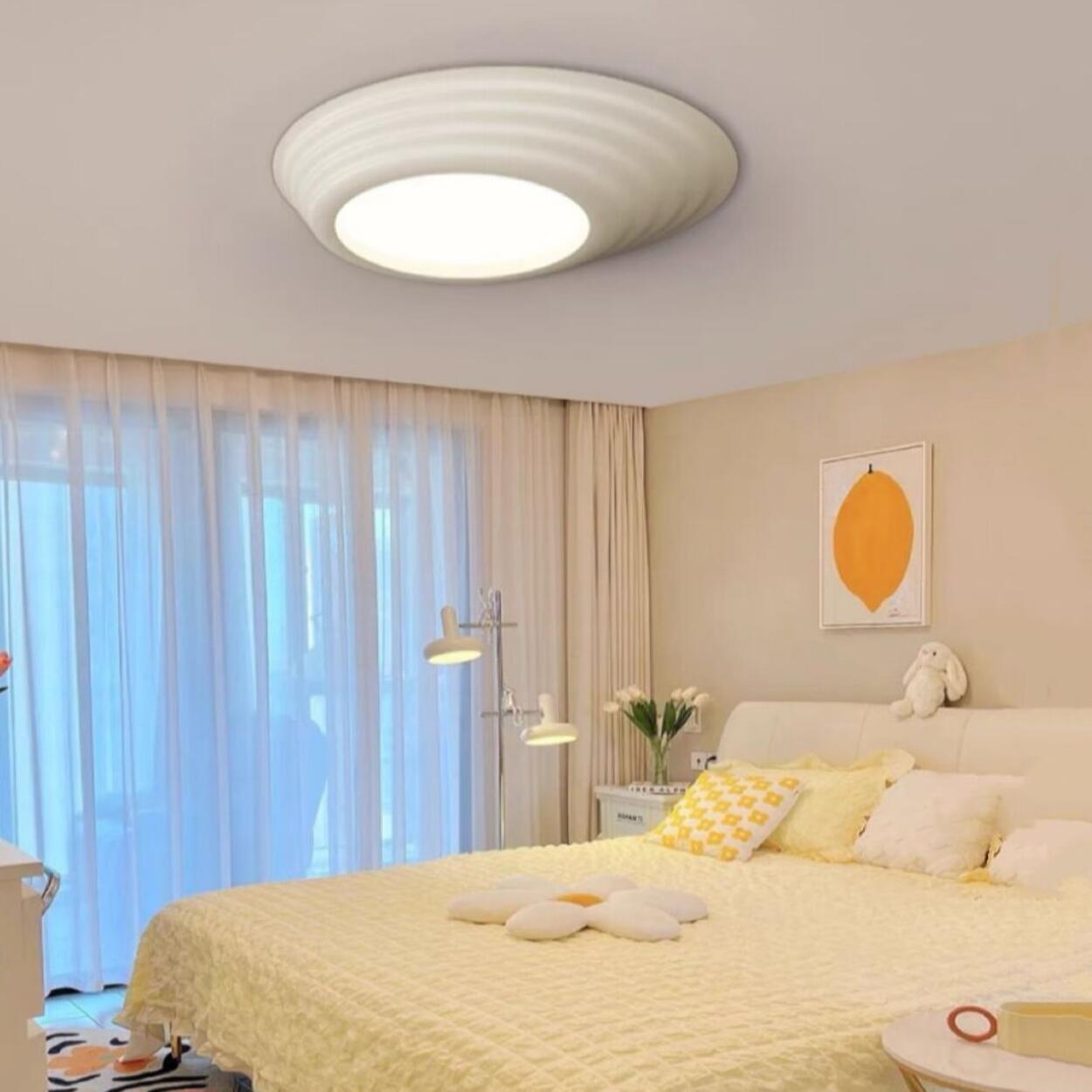 Bedroom Minimalist white LED Flush Mount Ceiling Light