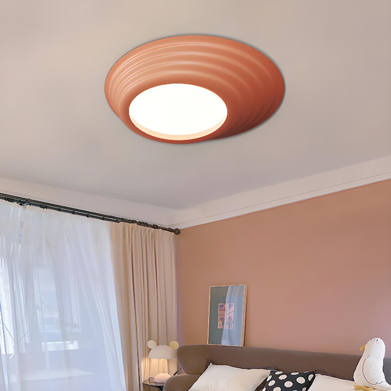 Bedroom Minimalist white LED Flush Mount Ceiling Light