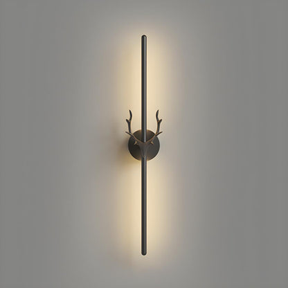 Bedroom Modern Gold Antler and Vertical Wall Sconce