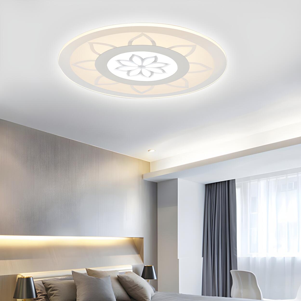 Bedroom Round Blossom LED Flush Mount Ceiling Light