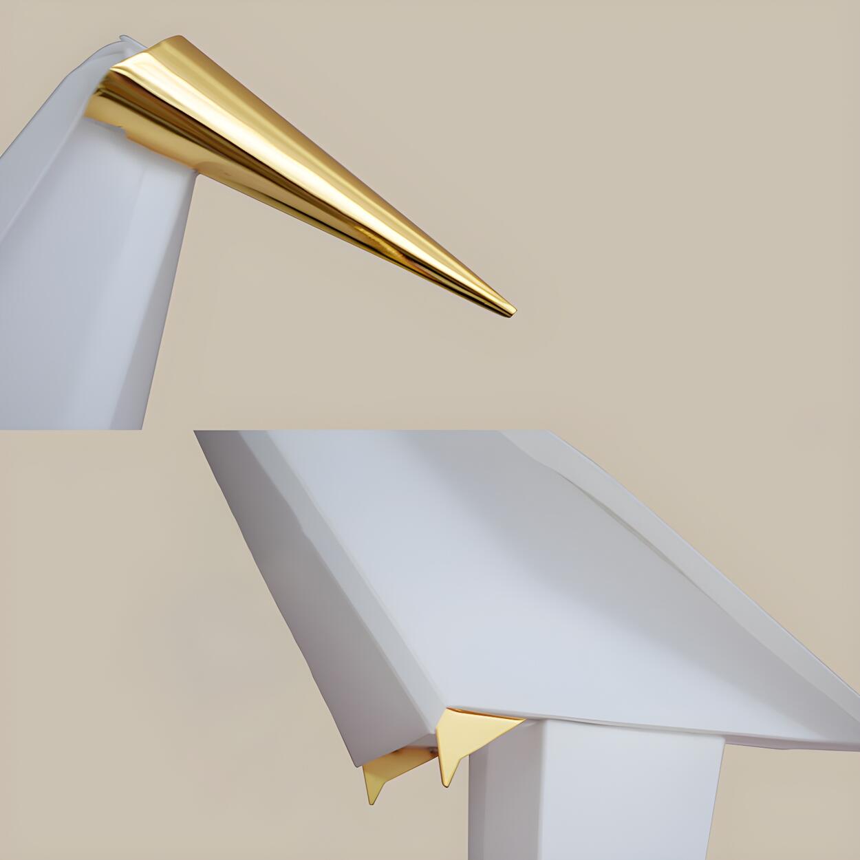 Bedside Bird-Shaped Artistic Gold Stand Floor Lamp