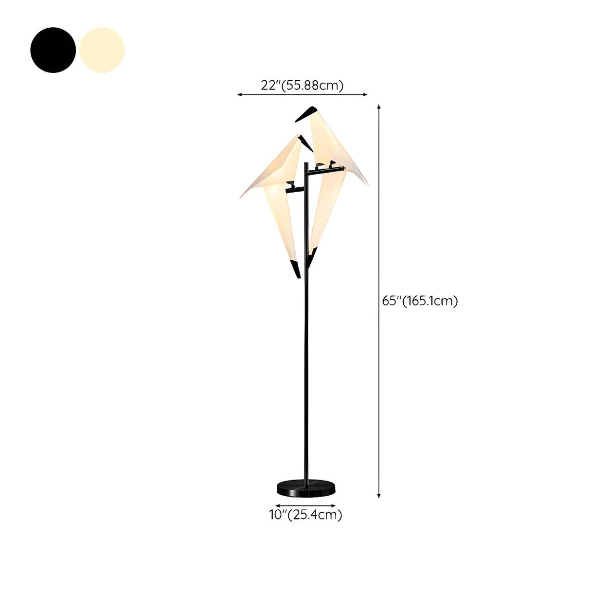 Bedside Bird-Shaped Artistic Gold Stand Floor Lamp