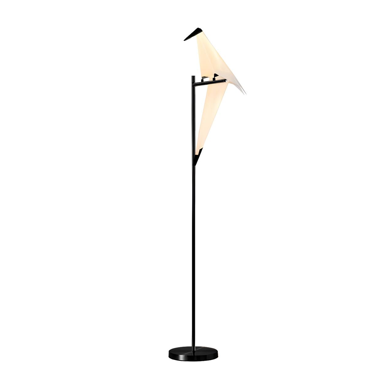 Bedside Bird-Shaped Artistic Gold Stand Floor Lamp