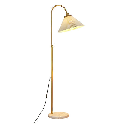 Bedside Pleated Shade Modern Adjustable Floor Lamp