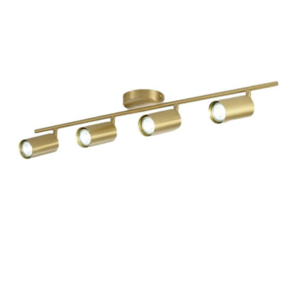 Brass Cylinder Semi-Flush Mount Ceiling Light 3-Light