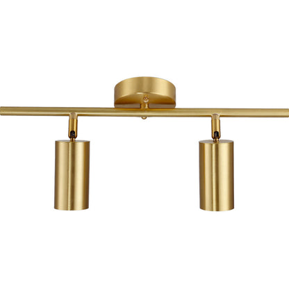 Brass Cylinder Semi-Flush Mount Ceiling Light 3-Light