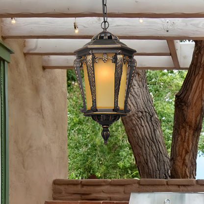 Classic Outdoor Hanging Bronze Lantern Pendant Light