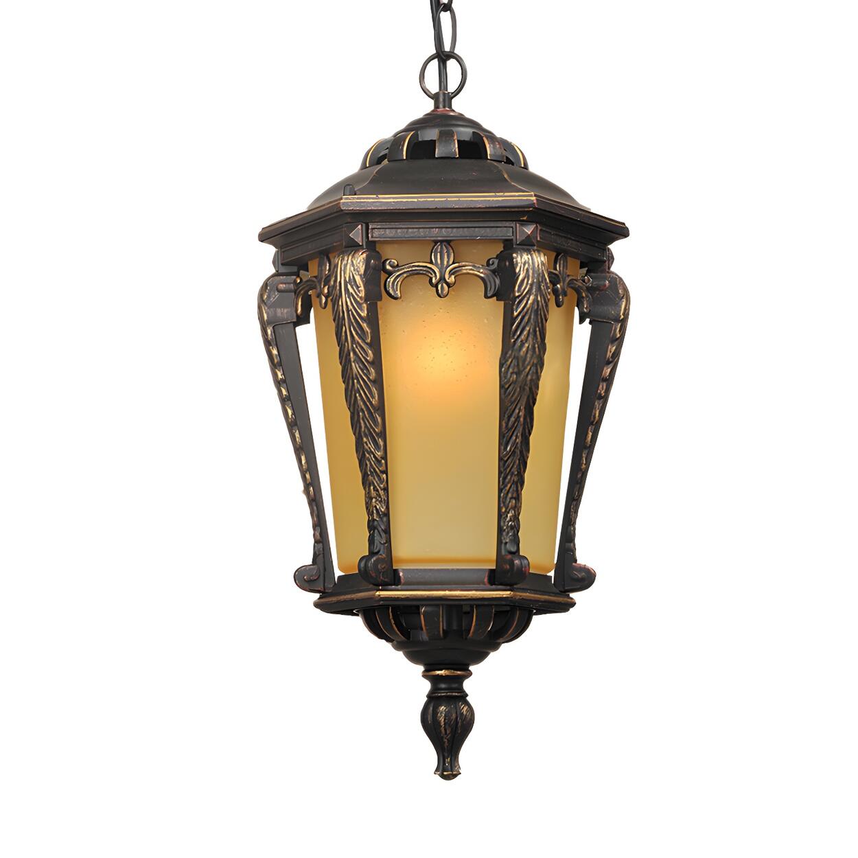 Classic Outdoor Hanging Bronze Lantern Pendant Light