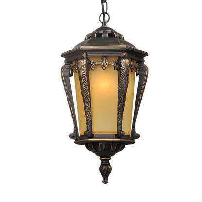 Classic Outdoor Hanging Bronze Lantern Pendant Light