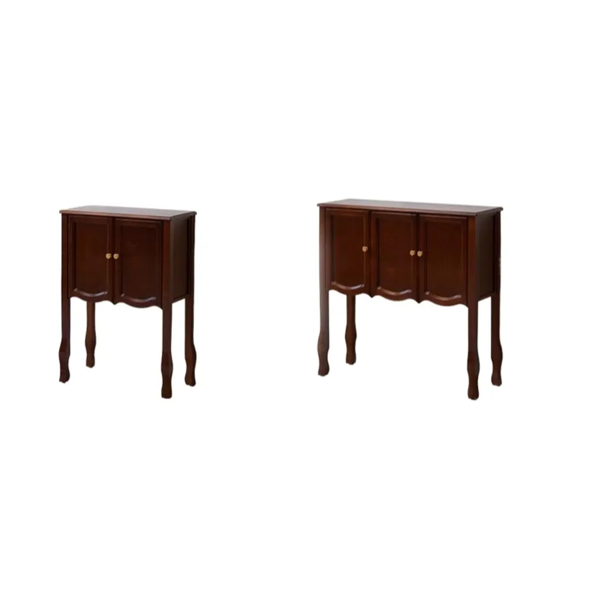 Classic Rectangular Wooden Brown Storage Console Table