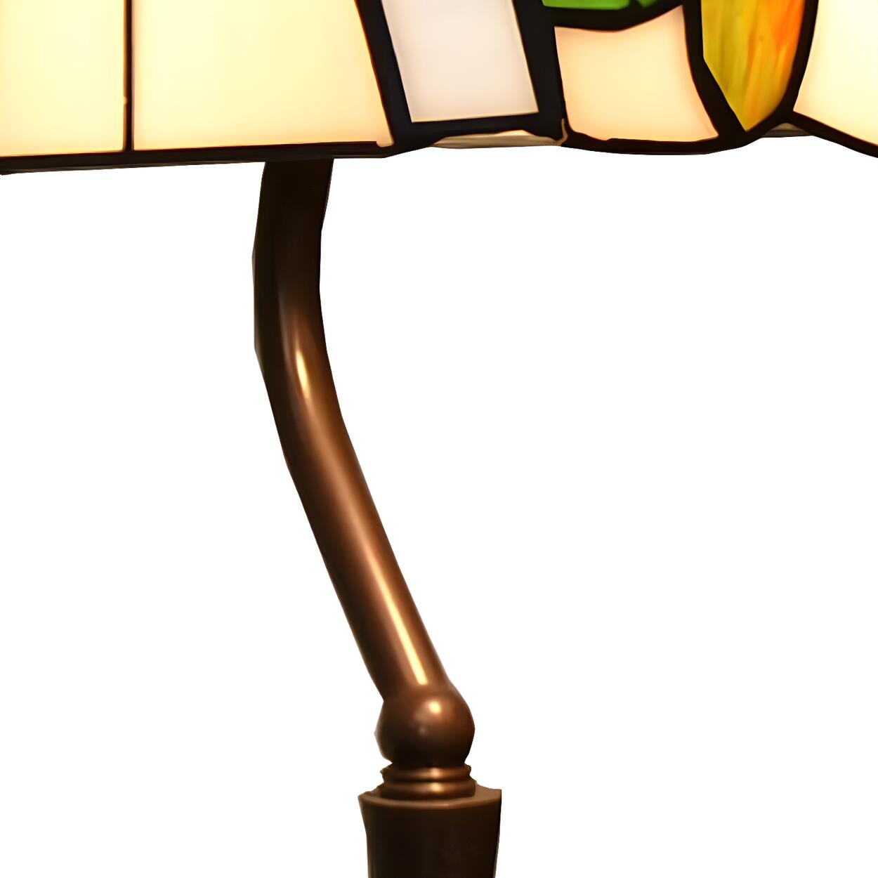 Classic Tiffany Style Banker Stained Glass Table Lamp