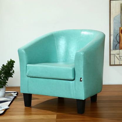 Colorful Linen Fixed Back Barrel Chair with Slipcover