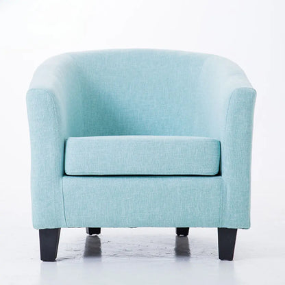 Colorful Linen Fixed Back Barrel Chair with Slipcover