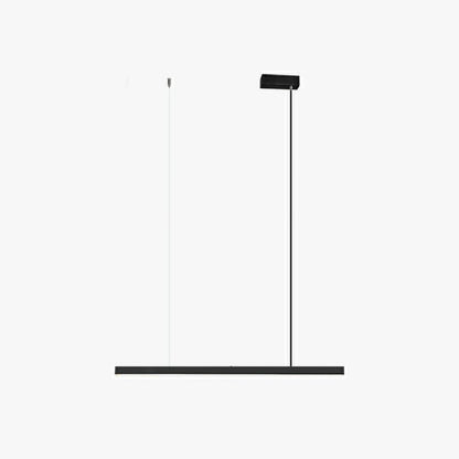 Contemporary Black Linear LED Island Pendant Light