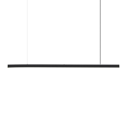 Contemporary Black Linear LED Island Pendant Light