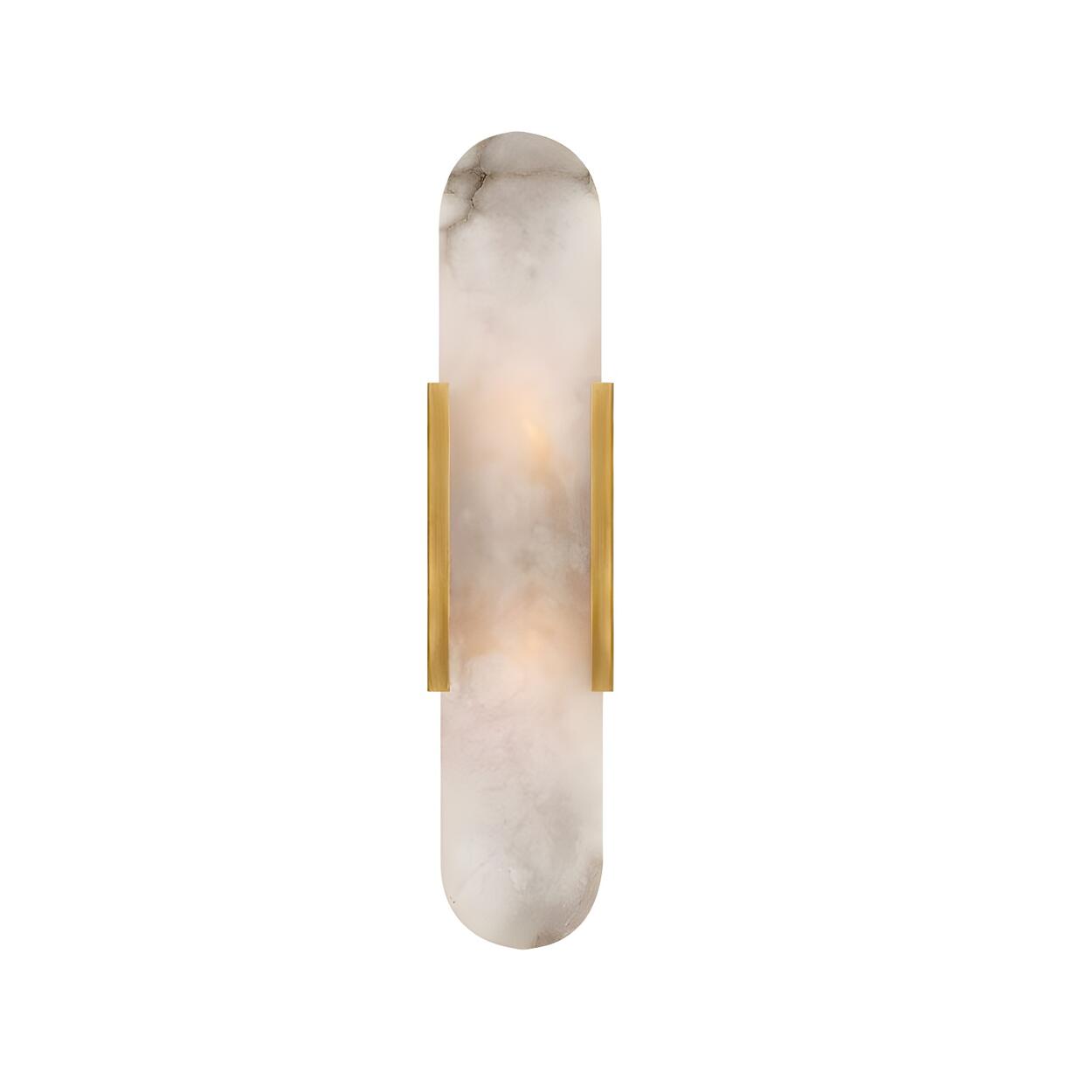 Contemporary Oval Gold Marble Wall Mounted Light