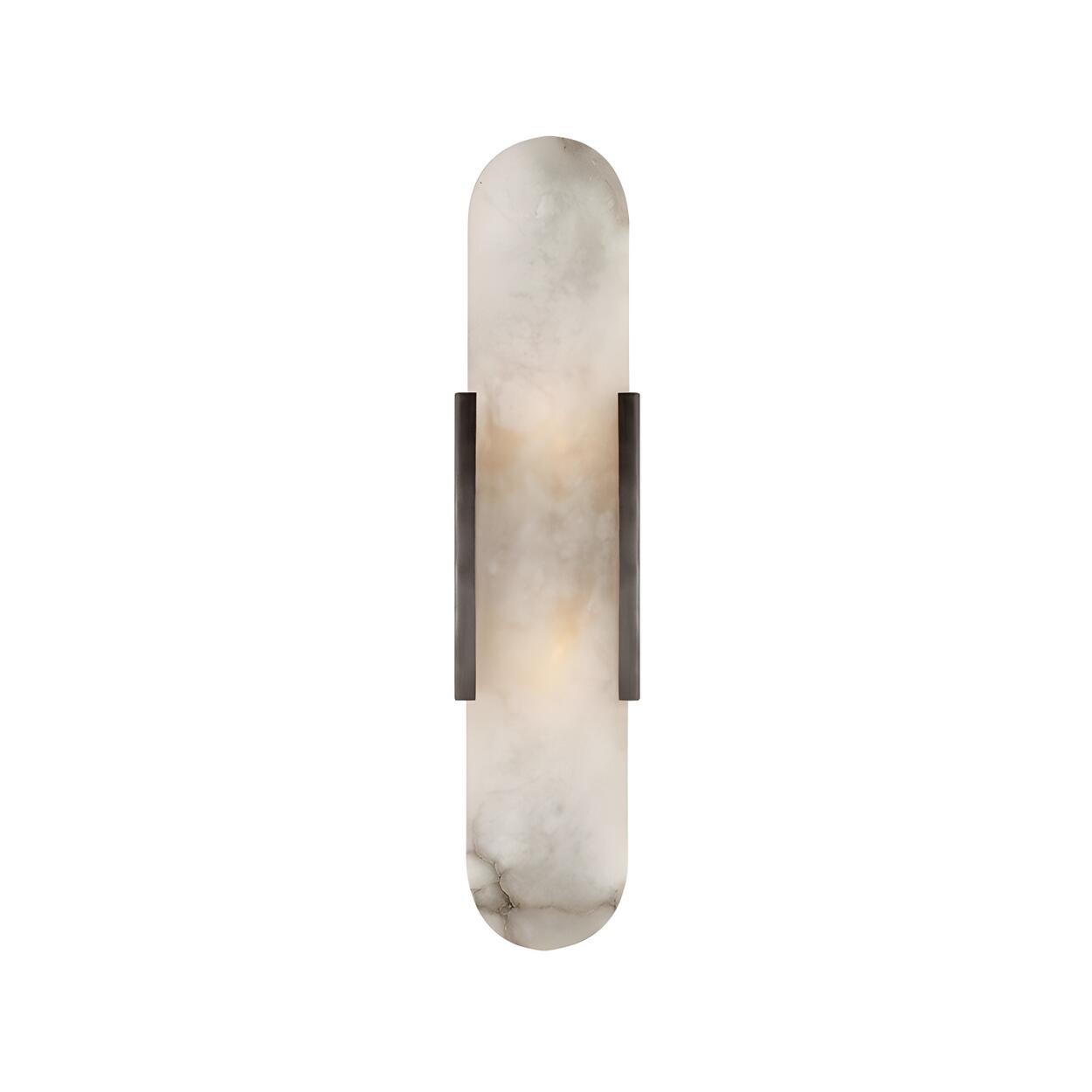 Contemporary Oval Gold Marble Wall Mounted Light