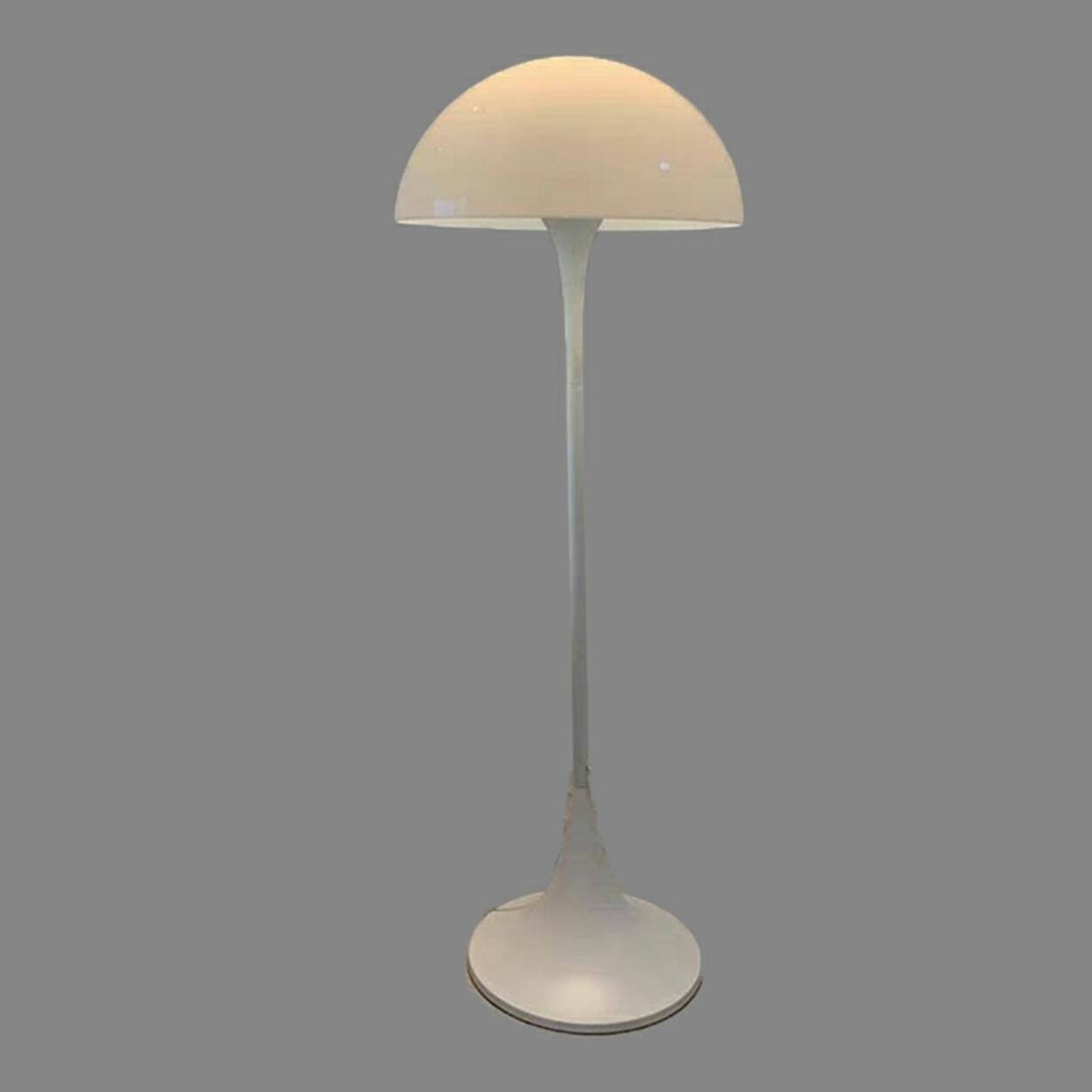 Contemporary White Mushroom Metal LED Floor Lamp