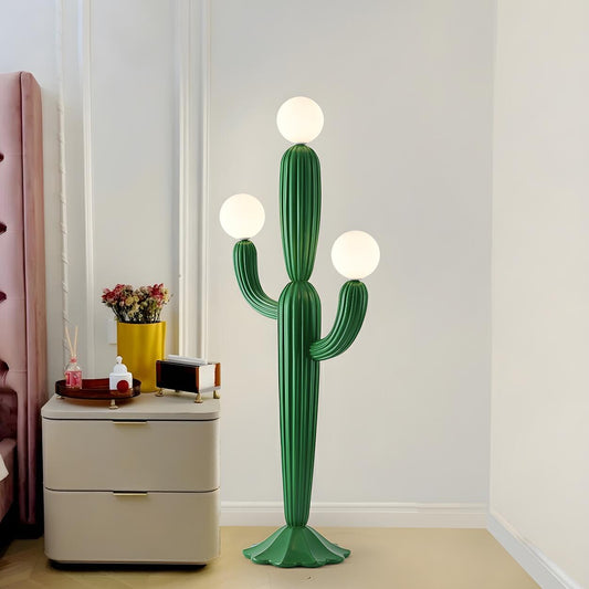 Creative 3 Globe Lights Green Cactus Shaped Floor Lamp