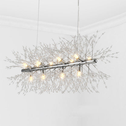 Crystal Branch Modern Gold Island Chandelier Light