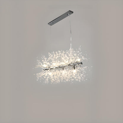 Crystal Branch Modern Gold Island Chandelier Light