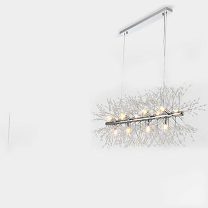 Crystal Branch Modern Gold Island Chandelier Light