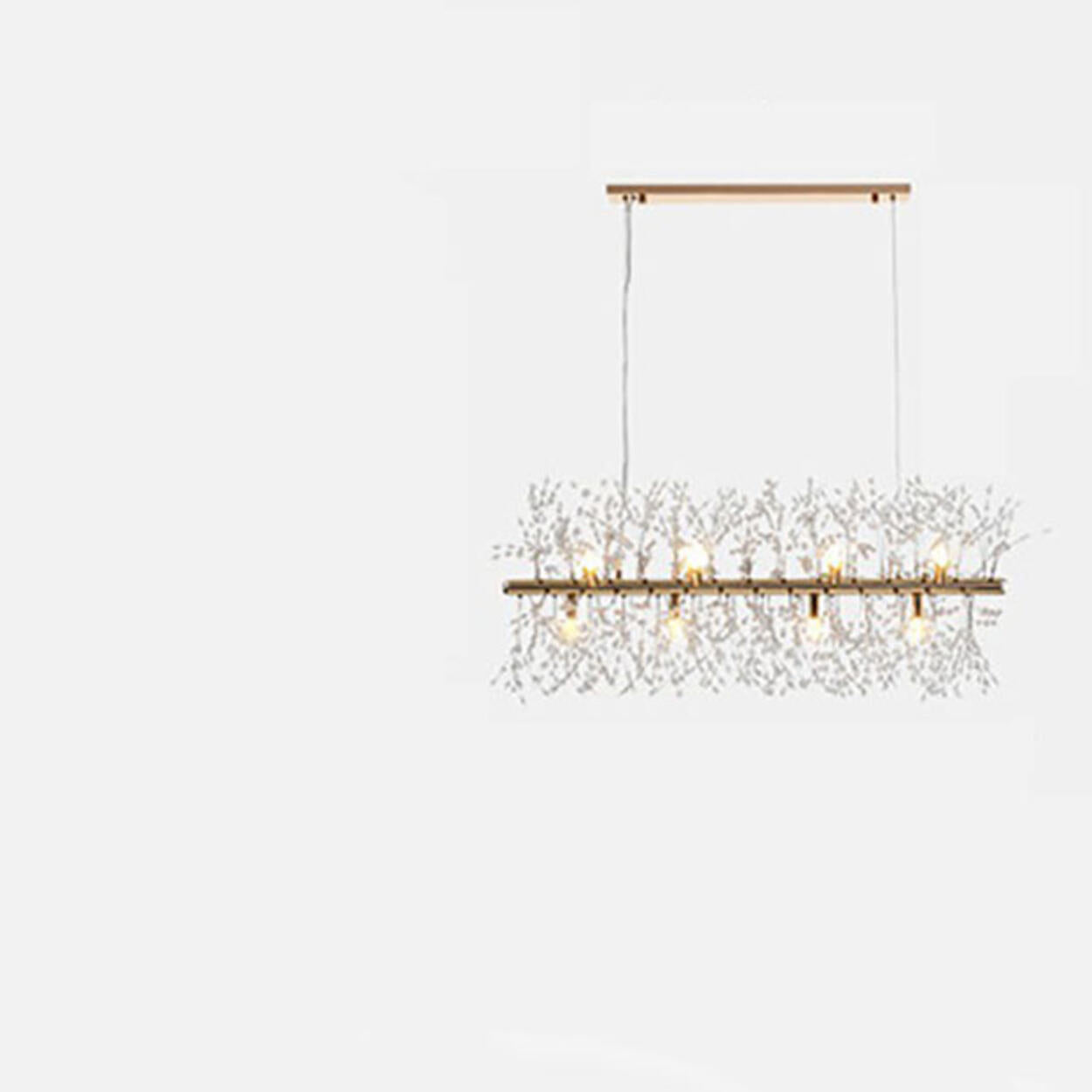 Crystal Branch Modern Gold Island Chandelier Light