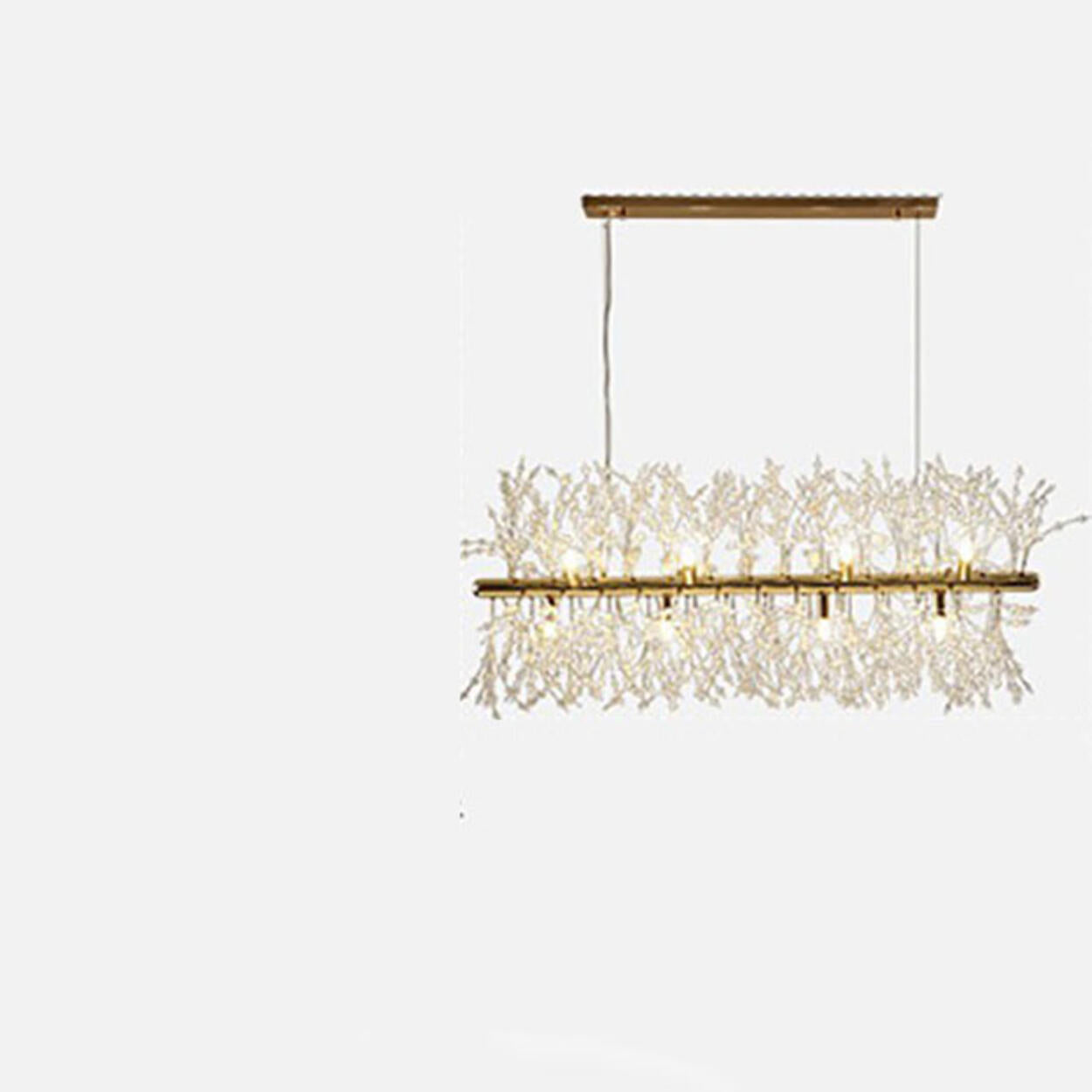 Crystal Branch Modern Gold Island Chandelier Light