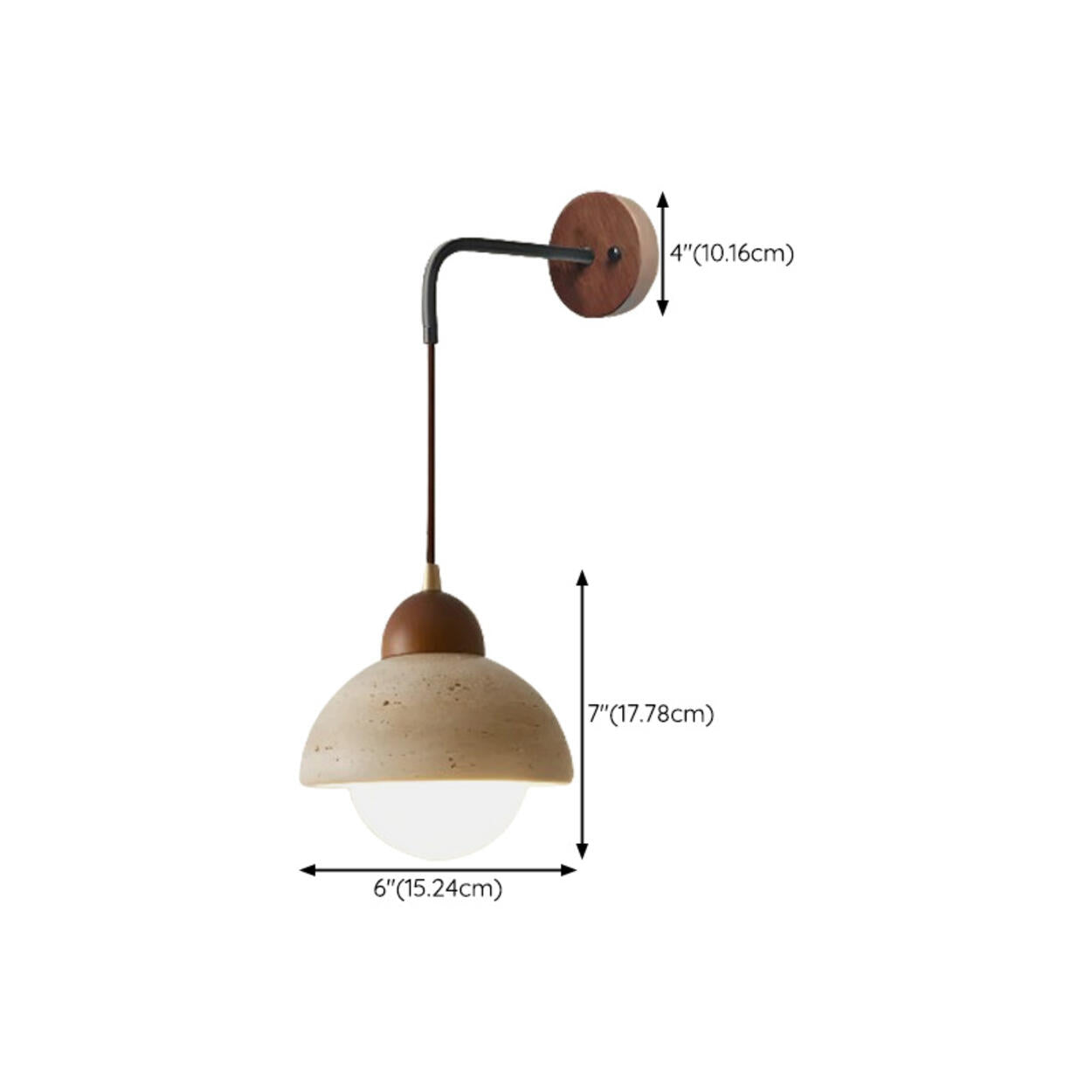 Cylinder Brown and Beige Bedside Pendant Wall Sconce