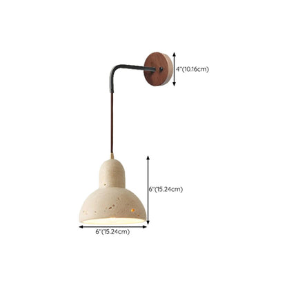 Cylinder Brown and Beige Bedside Pendant Wall Sconce