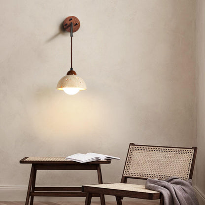 Cylinder Brown and Beige Bedside Pendant Wall Sconce