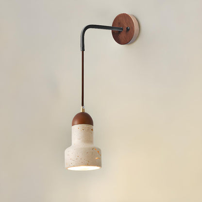 Cylinder Brown and Beige Bedside Pendant Wall Sconce