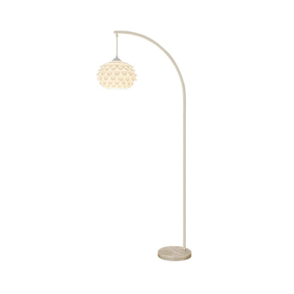 Elegant Chrome Base Flower Metal LED Floor Lamp