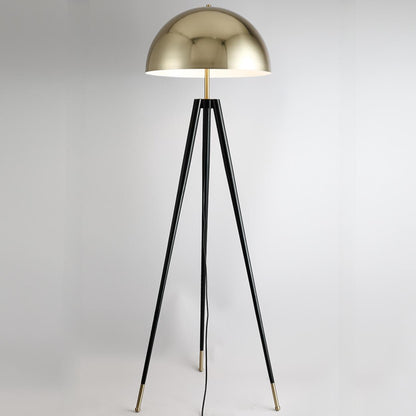 Elegant Metal Tripod Dome Floor Lamp Foot Switch