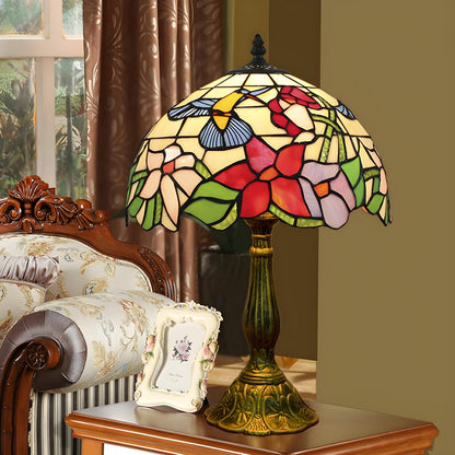 Elegant Tiffany Stained Glass Dome Decor Table Lamp