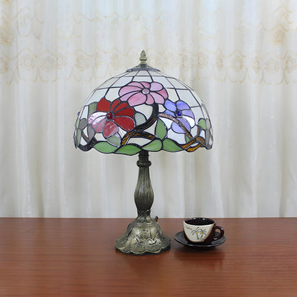 Elegant Tiffany Stained Glass Dome Decor Table Lamp