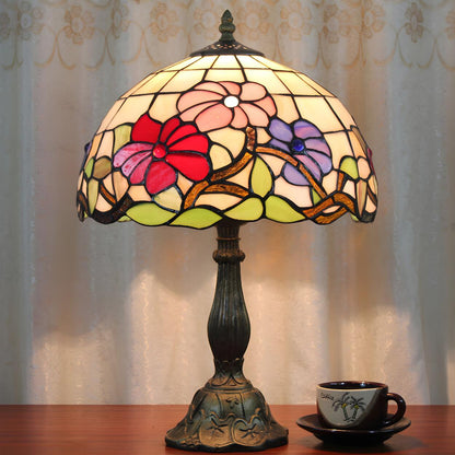 Elegant Tiffany Stained Glass Dome Decor Table Lamp